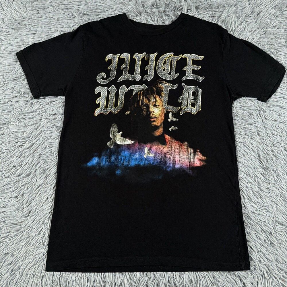 Juice World Shirt Medium Black Doves Tribute 999 Hip Hop Rap Pullover Tee Mens